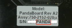 PandaBoard label for Circuitco builds